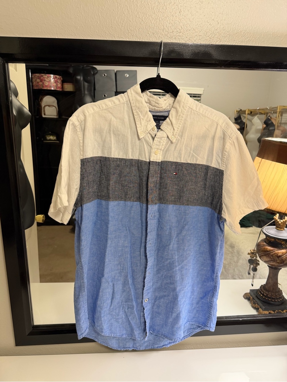 FLAWED Men’s Color Block Short Sleeve Button Down